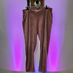 Zara Straight Leg Pink Suede Pants for Effortless Style